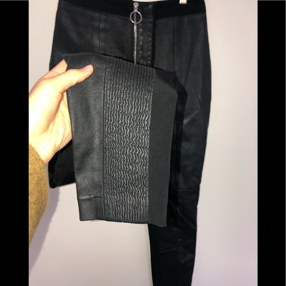 Yigal Azrouel Leather Moto Leggings Pants - Picture 6 of 9